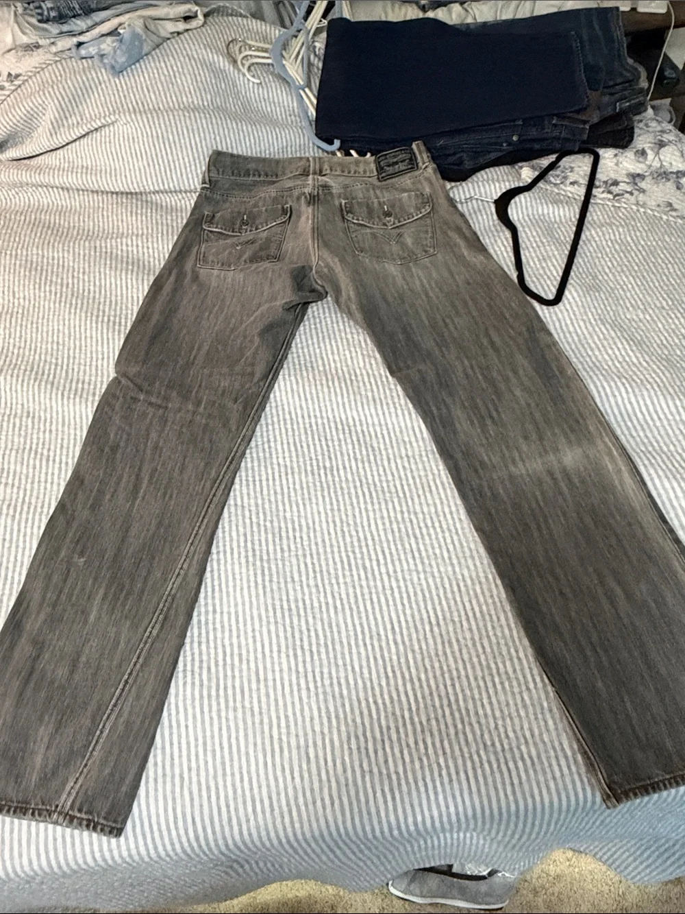 514 Levi's Gray Straight Jeans - Faded Wash